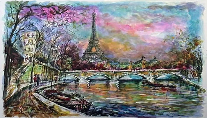 Eiffel Tower and canal
